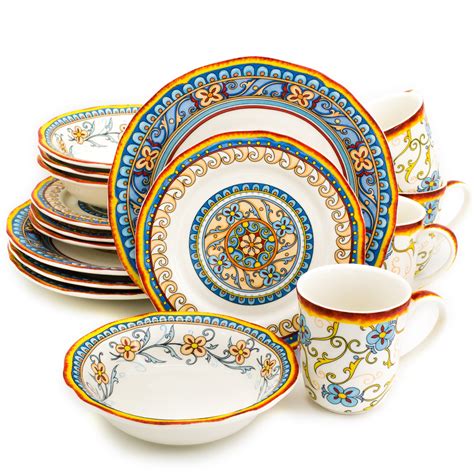 Euro Ceramica Inc. Euro Ceramica Duomo 16 Piece Stoneware Dinnerware Set (Service for 4 ...