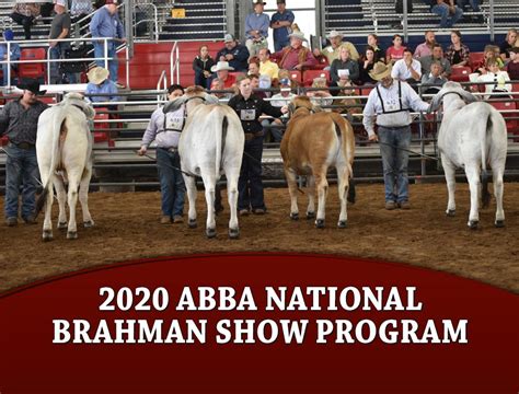 2020 ABBA National Brahman Show Program! – The Brahman Journal