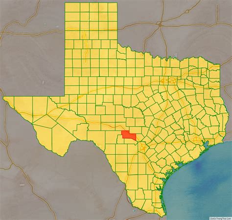 Map of Kerr County, Texas - Thong Thai Real