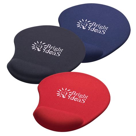 Customized Solid Jersey Gel Mouse Pads with Wrist Rest | SM3310 - DiscountMugs