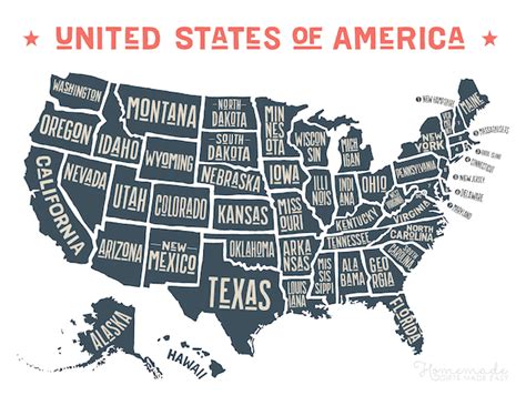 Full Page Printable Map Of The United States - Anetta Mathilda