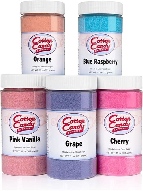 Cotton Candy Express D500 Cotton Candy Sugar, 5 Flavors: Amazon.ae