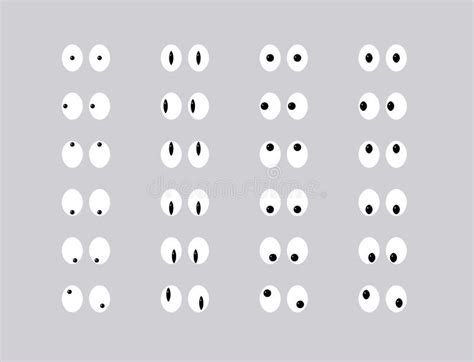 Set of eye emoticon vector stock vector. Illustration of emotion - 81347652