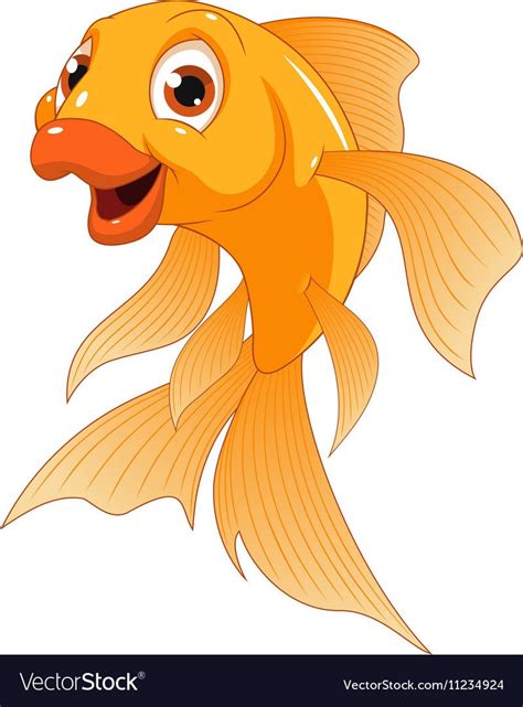 Little funny goldfish Royalty Free Vector Image Free Vector Images, Vector Art, Cartoon ...