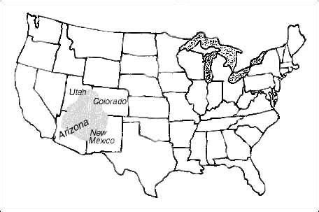 Delicioso radioactividad Alérgico colorado plateau map esclavo incluir ...