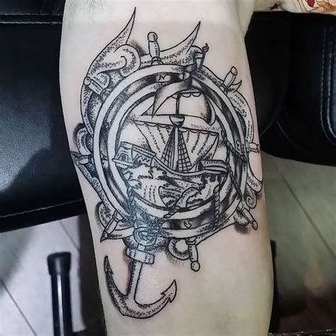 95+ Best Pirate Ship Tattoo Designs & Meanings - (2019)