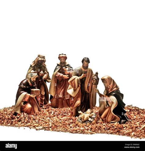 Nativity scene, Jesus, Mary, Joseph and the Three Wise Men Stock Photo - Alamy