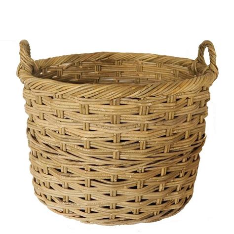 chunky rattan basket by idyll home ltd | notonthehighstreet.com