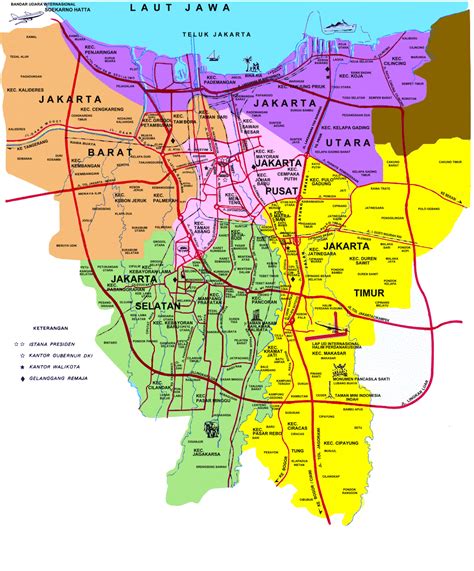 Jakarta Carte et Image Satellite