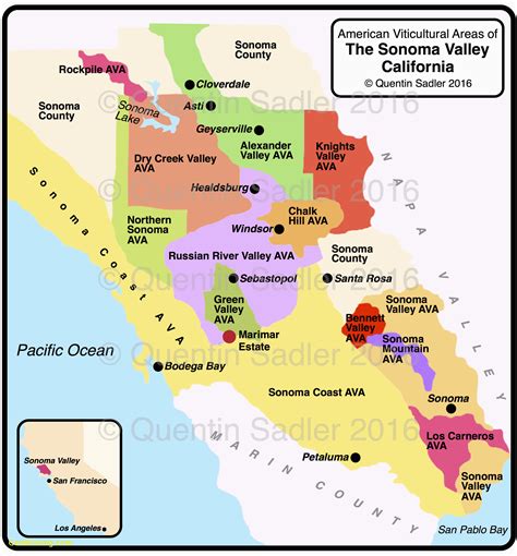 Sonoma Valley California Map | secretmuseum