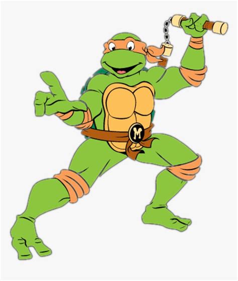 Teenage Mutant Ninja Turtles Michelangelo Cartoon , - Michelangelo … | Ninja turtles cartoon ...