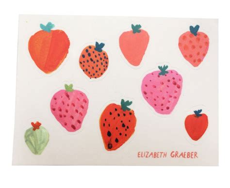 Strawberry Sticker Sheet - Etsy