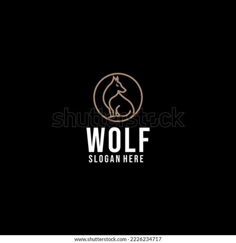 Illustration Wolf Line Art Logo Stock Vector (Royalty Free) 2226234717 | Shutterstock