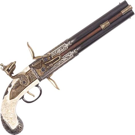 Black Brass 1750 Double Barrel Flintlock