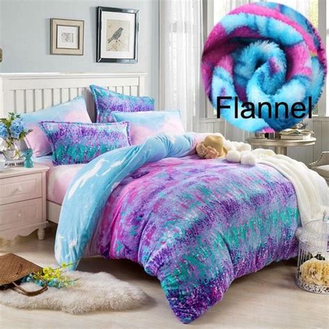 Fashion Winter 4pcs Bedding Set Flannel Warm Duvet Cover Sets Queen ...