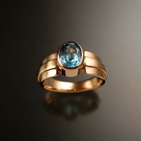 Blue Zircon Ring - Etsy