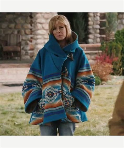 Yellowstone Season 3 Beth Dutton Blue Coat - Top Hollywood Celebrity Jackets Online - Celebrity ...