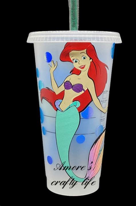 Mermaid Starbucks Cup Mermaid Cup Disney Cup Starbucks | Etsy