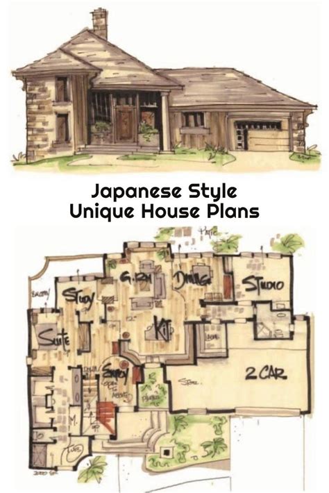 Japanese house plan, Unique house plans exclusive collection