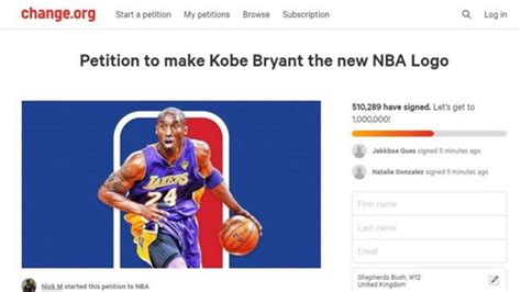 Petition calls for Kobe Bryant to be added to NBA logo