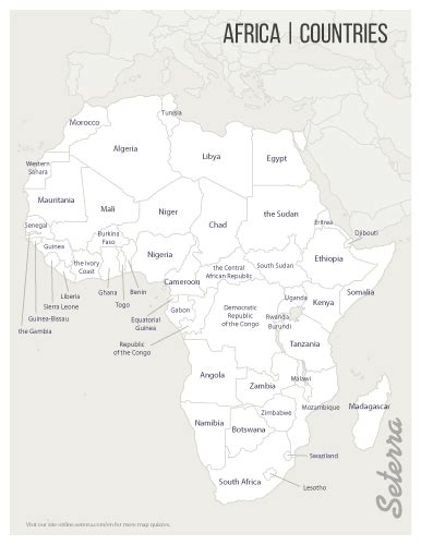 Africa: Countries Printables - Seterra