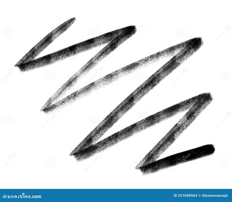 Black Ink Line Zig Zag Doodle Freehand Sketch Drawing Shape Form ...