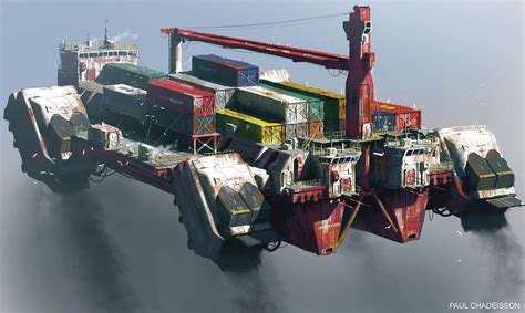 ArtStation - Flying Cargo , Paul Chadeisson | Concept art world ...