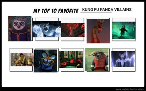 My top ten kung fu panda villains : r/kungfupanda