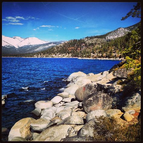 Lake Tahoe, scenic overlook north of Sand Harbor | Lake tahoe nevada, Lake tahoe, Scenic