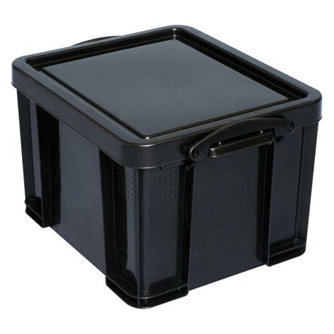 Really Useful Box® Plastic Storage Container With Built-In Handles And Snap Lid, 32 Liters, 95% ...