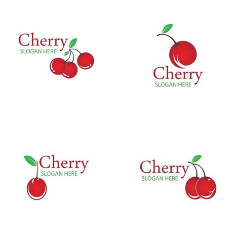 Cherry logo design template 2492914 Vector Art at Vecteezy