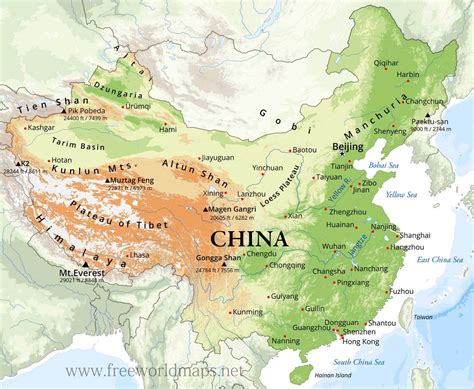 Map Of China Mountains - Get Latest Map Update