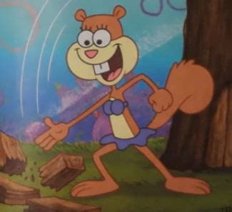 (Screenshot) Sandy Cheeks Karate Chopping Wood by Shiyamasaleem on DeviantArt