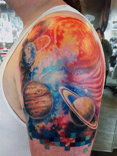 50 Earth Shattering Space Tattoos That Are Literally Out Of This World - TattooBlend