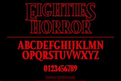 Eighties Horror Font | HAWTPIXEL - Darrell Flood | FontSpace