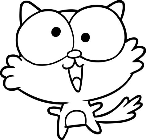 cute line drawing of a crazy cat 12410097 Vector Art at Vecteezy