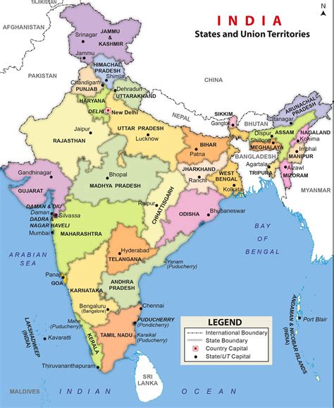 Clear Map Of India