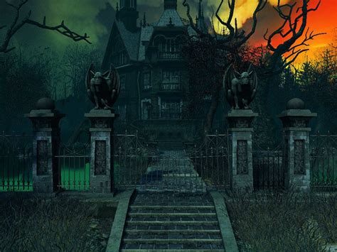 Haunted house background 4 | Haunted house pictures, Haunted house, Scary houses