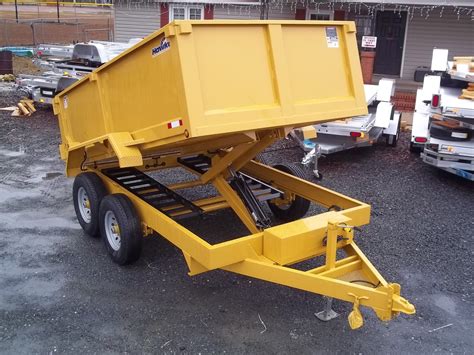 7 x 12 12k dump trailer with equipment ramps and 3ft sides | Dump trailers, Utility trailer ...