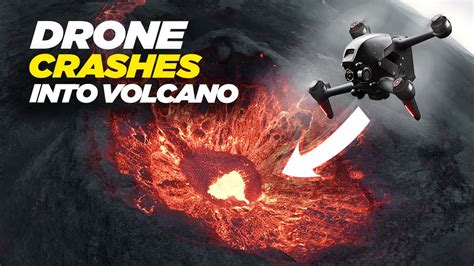 Drone captures epic footage of inside volcano before crashing