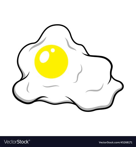 Fried egg Royalty Free Vector Image - VectorStock