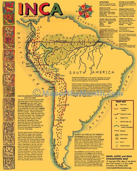 Maya/Aztec/Inca Map - Maps for the Classroom