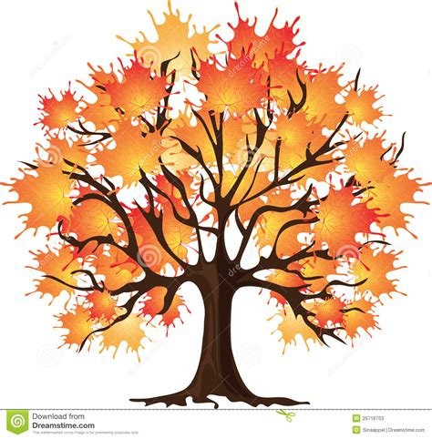 Orange maple tree clipart - Clipground