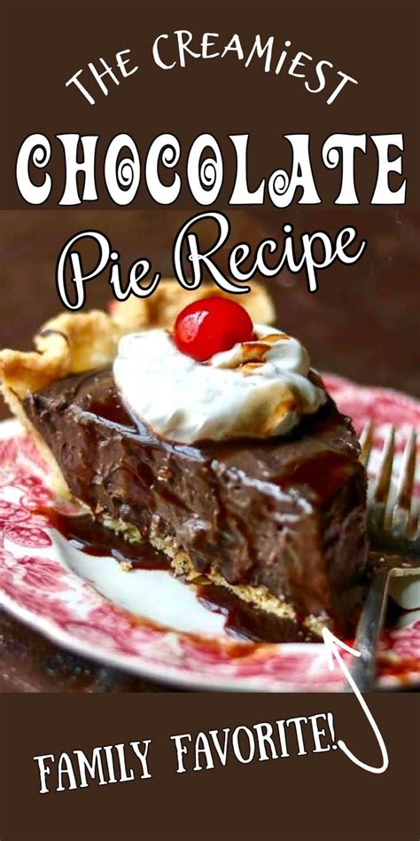 Chocolate Pie Recipe From Scratch, Southern Chocolate Pie Recipe ...