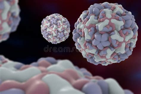 Rhinoviruses, Viruses of Common Cold Stock Illustration - Illustration of microbiology, sick ...