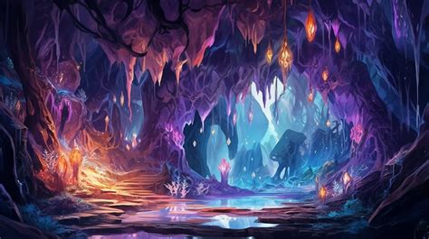 5 Fantasy Crystal Cave Wallpaper Images, Enchanted Cave Desktop Wallpaper, Fantasy Cave Digital ...