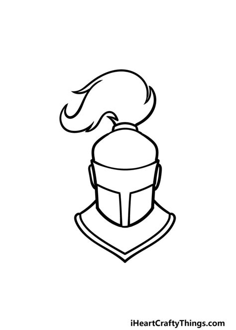 Knights Helmet Drawing - How To Draw A Knight’s Helmet Step By Step