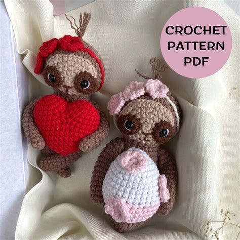 Crochet Sloth Pattern, Crochet Tutorial, Sloth Plushie, Crochet Toy, Crochet Sloth Plush Pattern ...