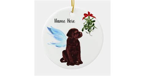 Chocolate Lab Angel - Christmas Ornament | Zazzle