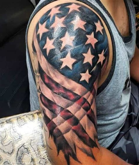 89 Patriotic American Flag Sleeve Tattoo Ideas